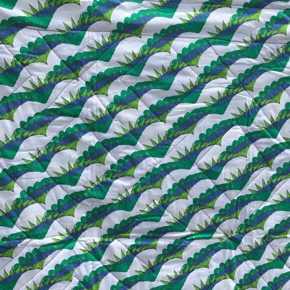 NWT Hand Crafted Blue Aboriginal Prints Quilt - Picture 11 of 13